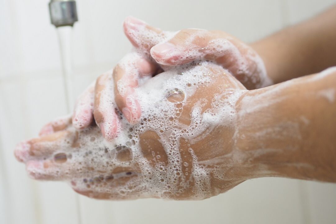 spălarea mâinilor cu săpun pentru a preveni infecția cu paraziți